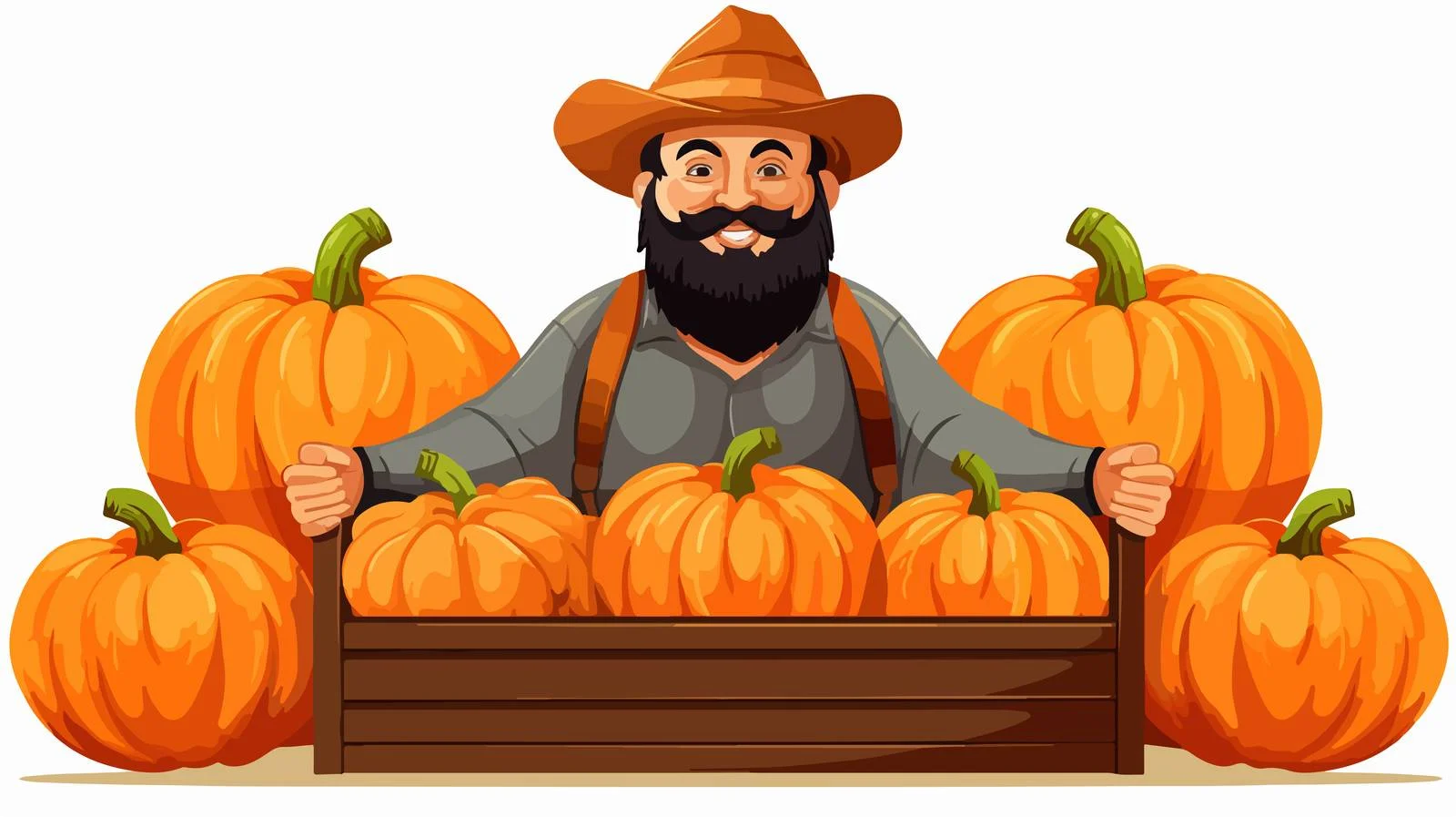 Elderly Farmer Holding Box Outdoors — free download from Dotvec