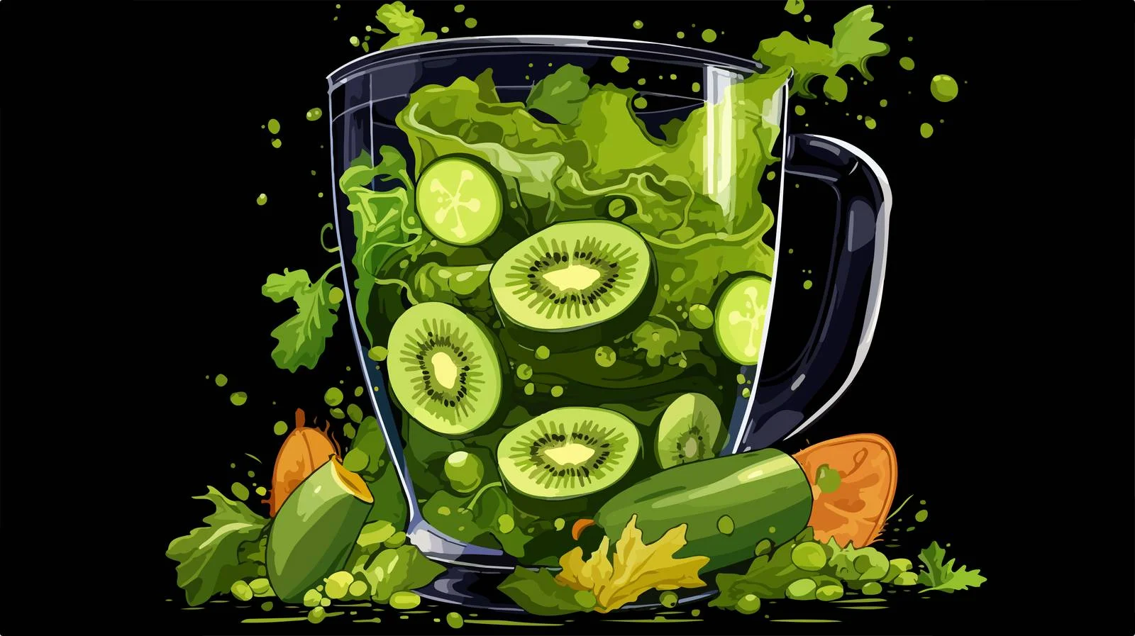 Pouring Green Smoothie into Glass — free download from Dotvec
