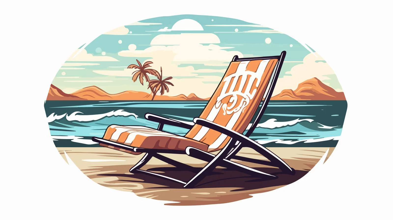 Seaside Vacation Badge — free download from Dotvec