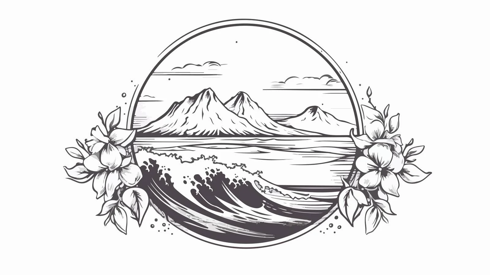 Coastal Adventure Badge — free download from Dotvec