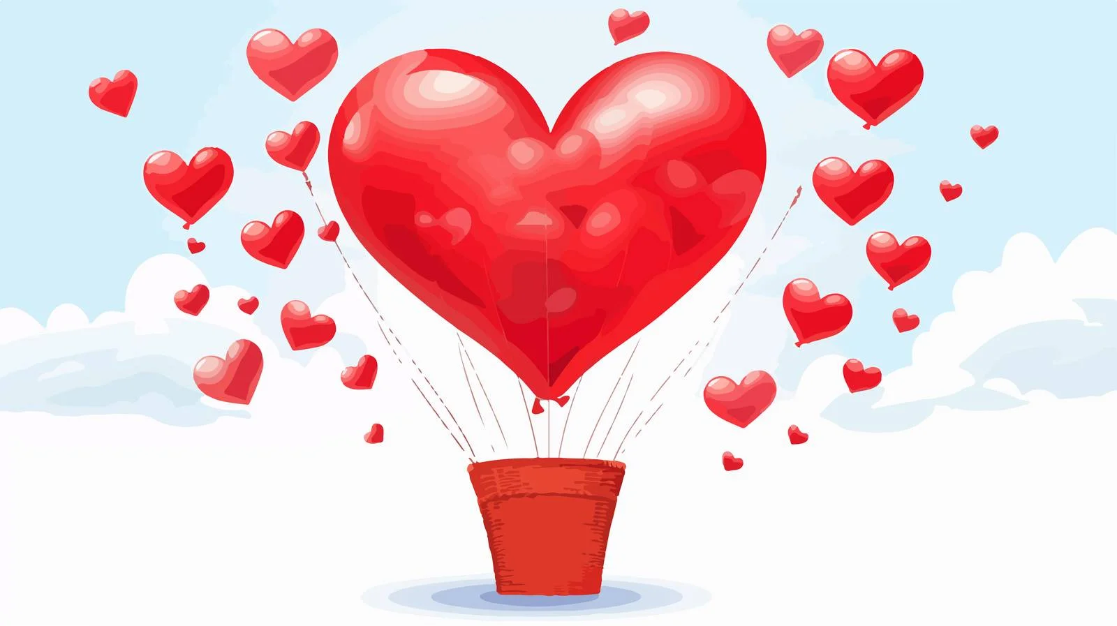 Heart Balloon Sky Floating Image — free download from Dotvec