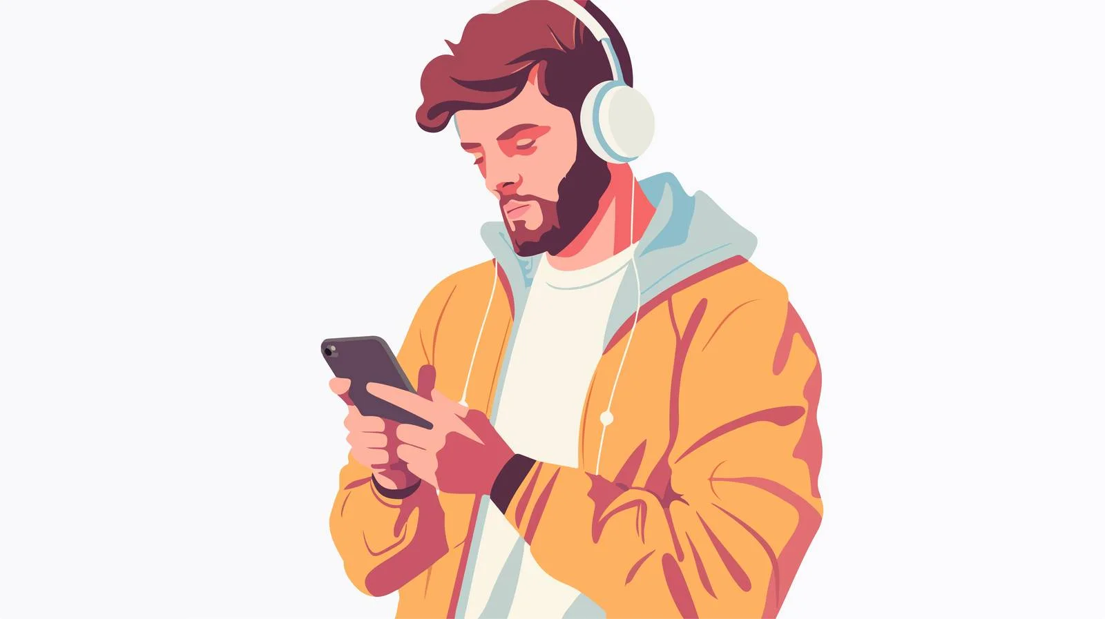 Man Using Fitness App on Smartphone — free download from Dotvec