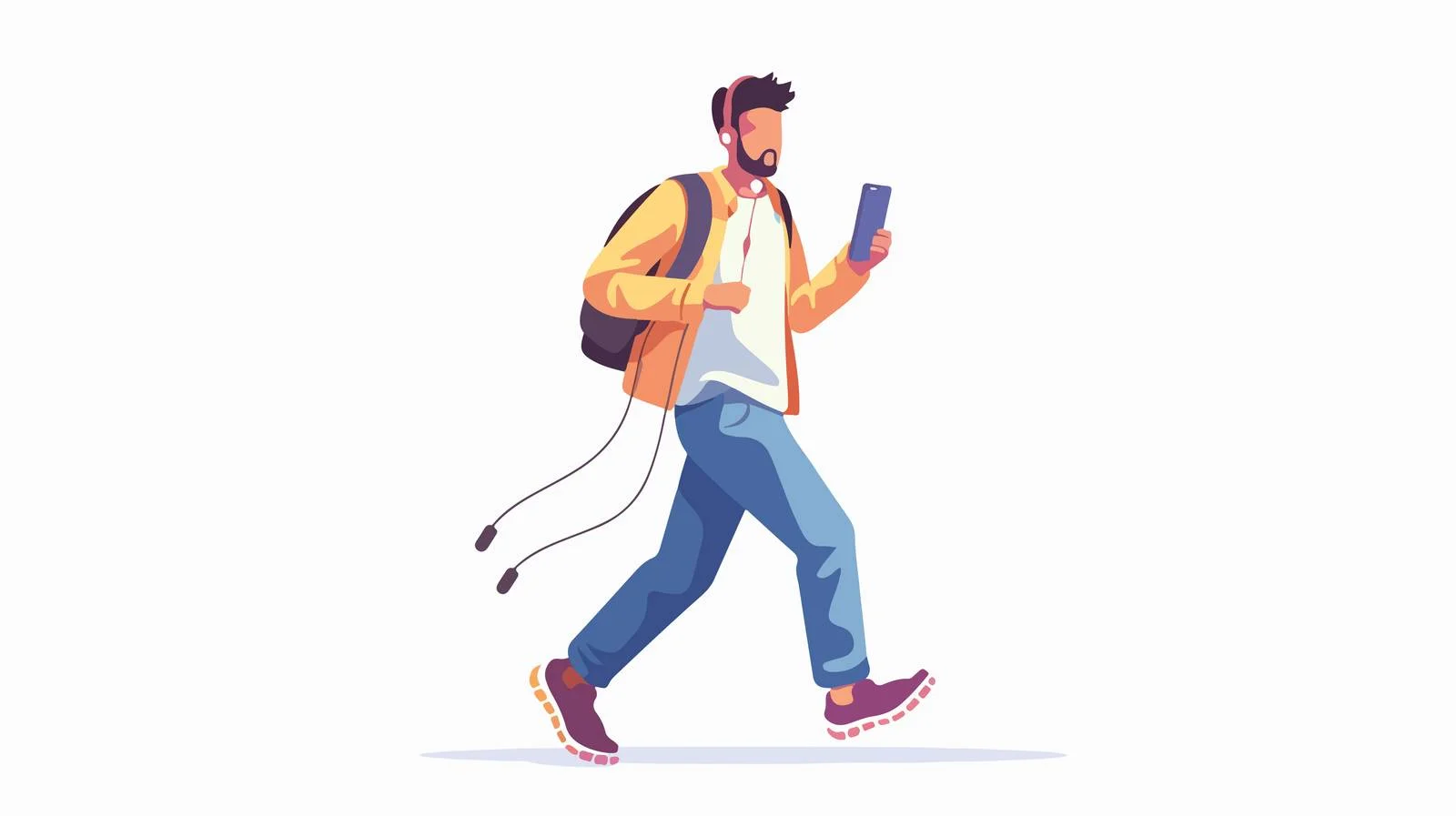 Man Using Fitness App on Smartphone — free download from Dotvec