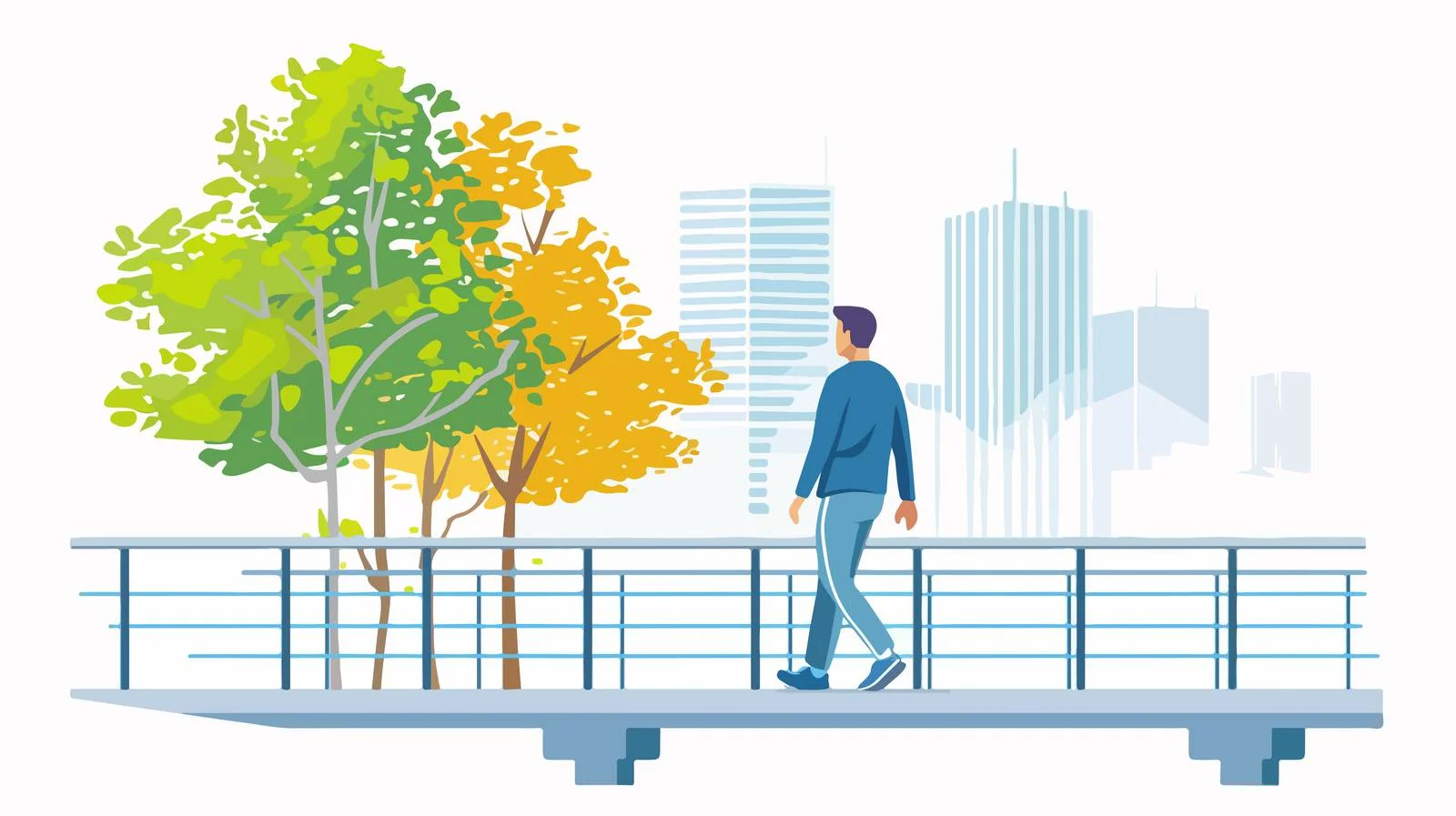 Urban Footbridge Stroll — free download from Dotvec