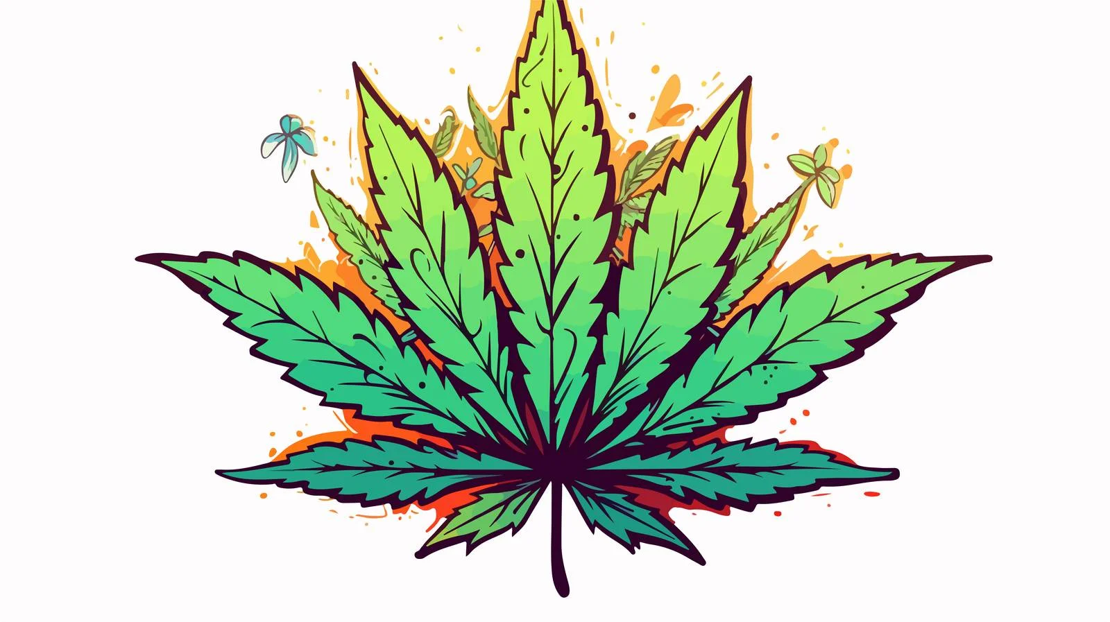 Marijuana Leaf with Inscription Vector Illustration — free download from Dotvec