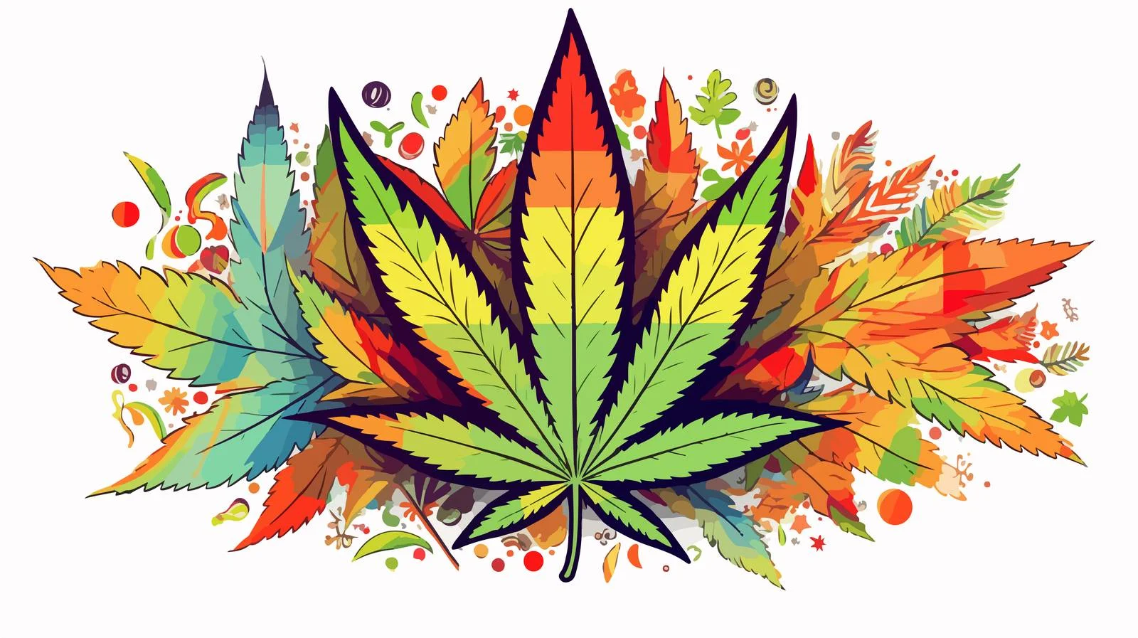 Marijuana Leaf Inscription Vector Illustration — free download from Dotvec