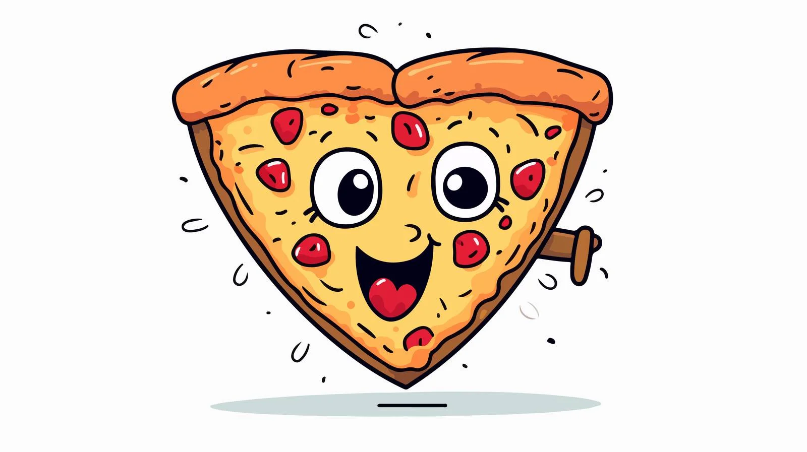 Pizza Doodle Character Illustration — free download from Dotvec