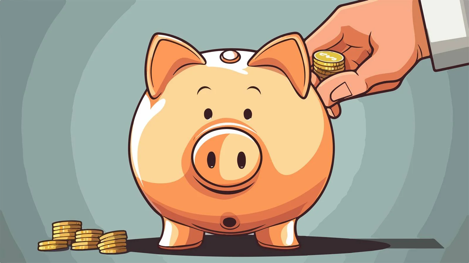 Dollar-Inspired Piggy Bank Idea — free download from Dotvec