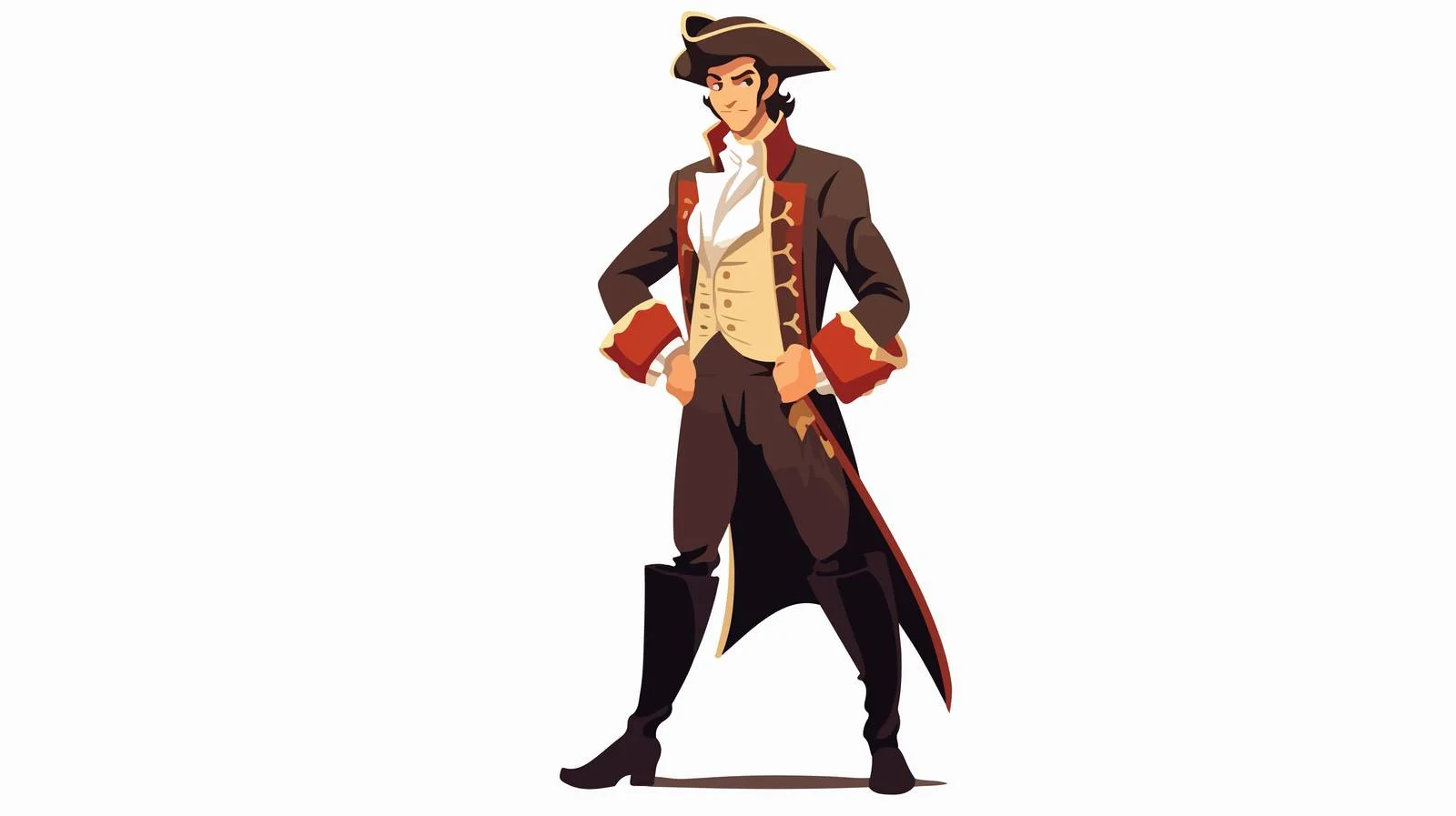 Sartorial Pirate Standing Alone – free formalwear image from Dotvec