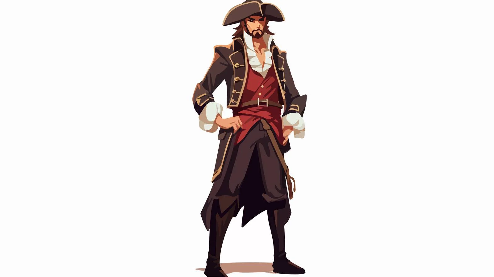 Elegant Pirate Character — free download from Dotvec