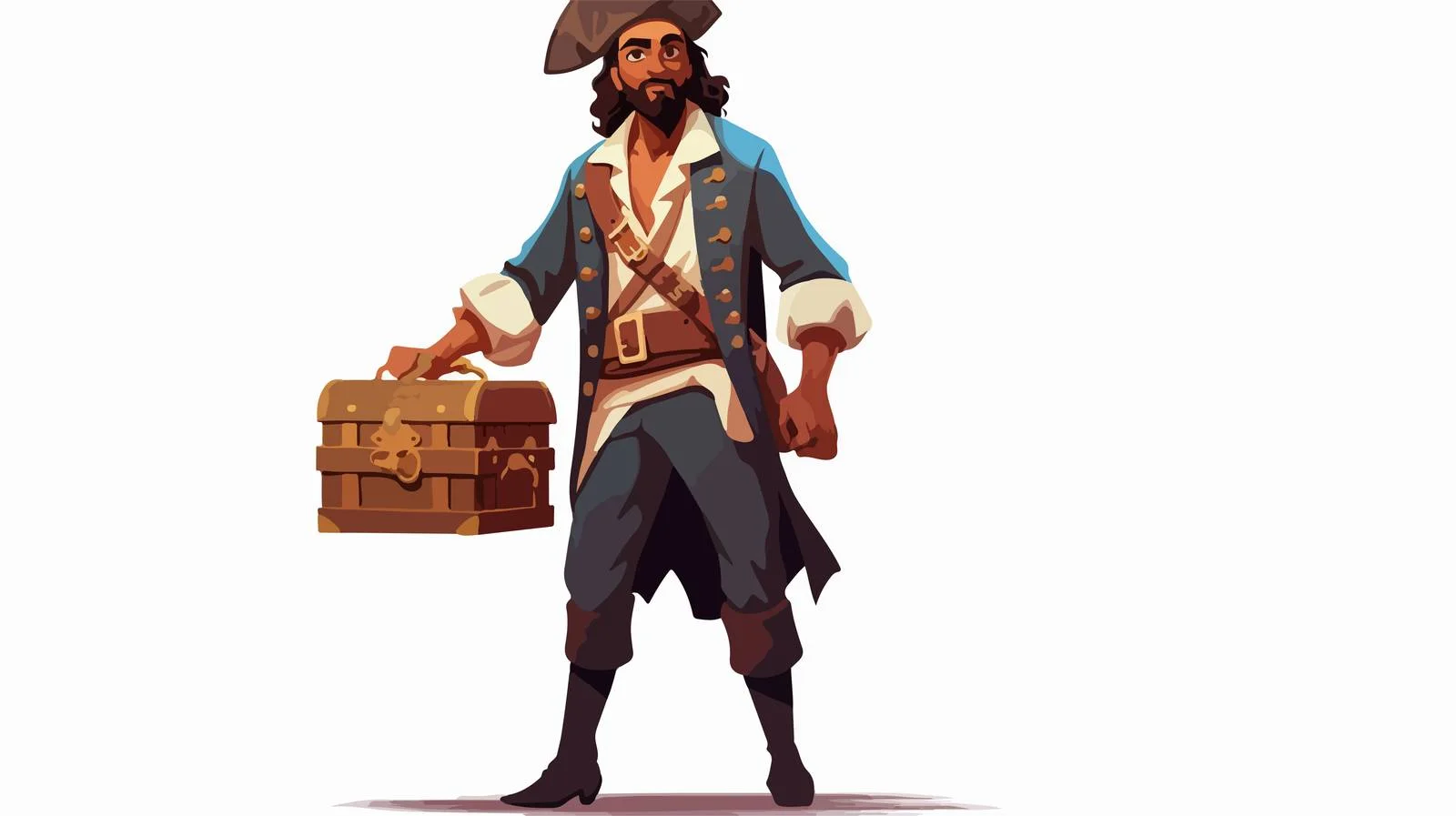 Elegant Pirate Standing in Suit — free download from Dotvec