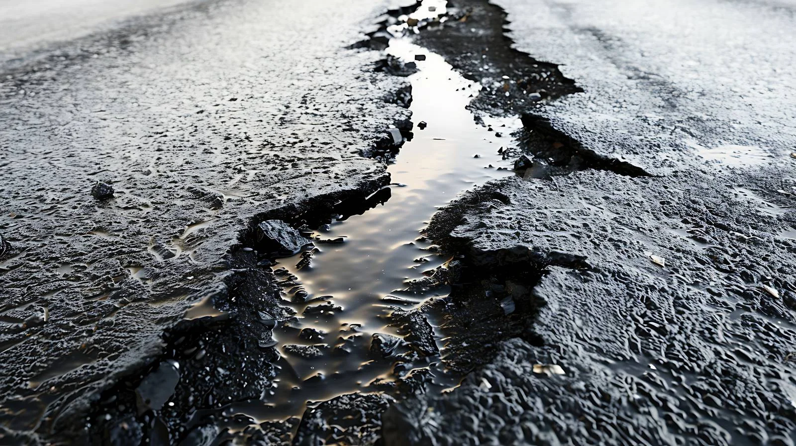 Spilled petroleum on highway pavement — free download from Dotvec