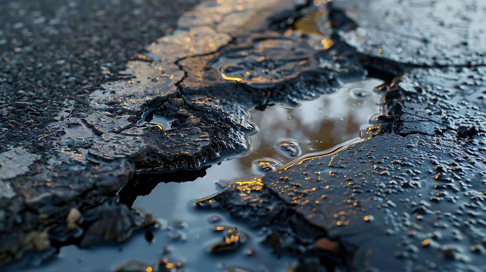 Highway Oil Spill Creates Hazardous Puddle — free download from Dotvec