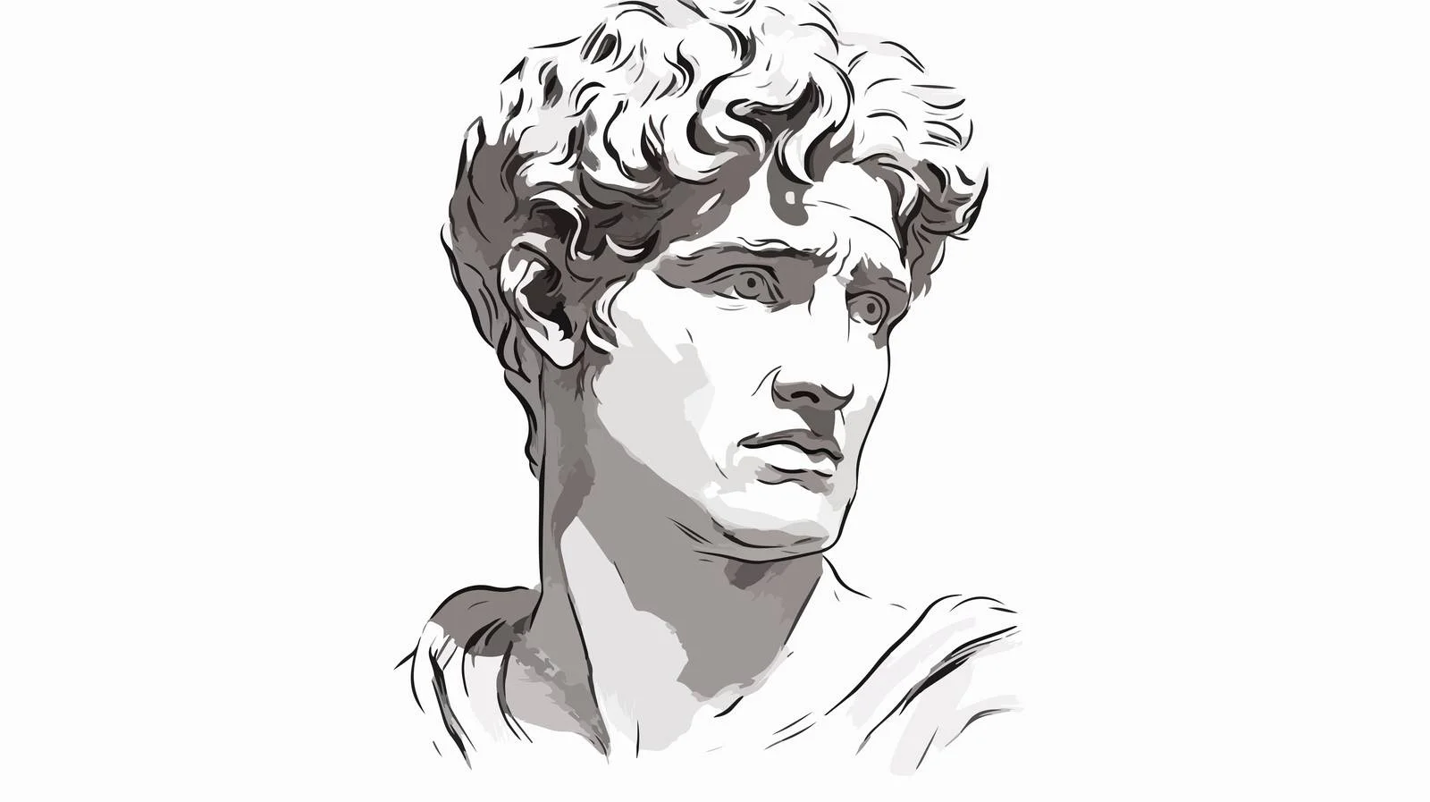 Freehand Sketch of Man's Head — free download from Dotvec