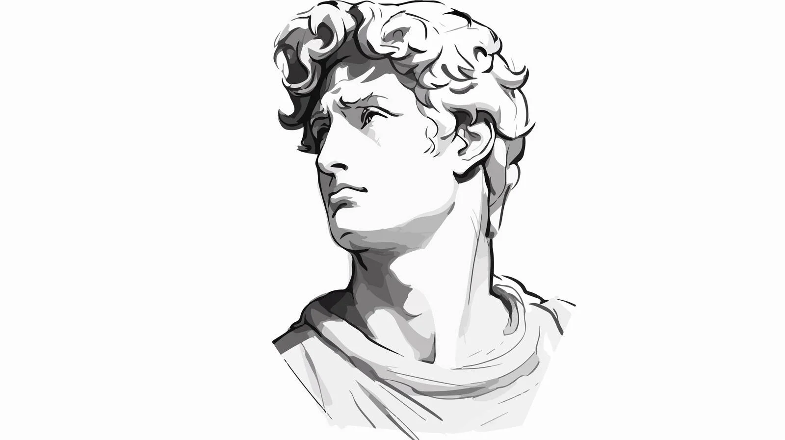 Abstract Freehand Sketch Head Illustration — free download from Dotvec