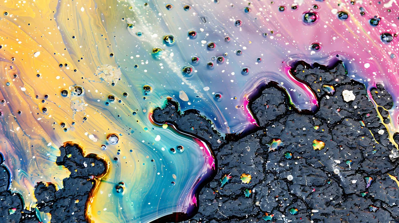 Vibrant Spilled Engine Oil and Gasoline — free download from Dotvec