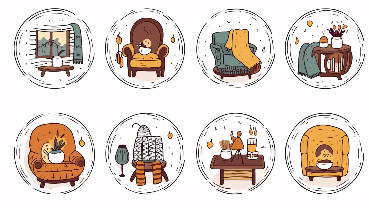 Cozy Postcards Collection — free download from Dotvec