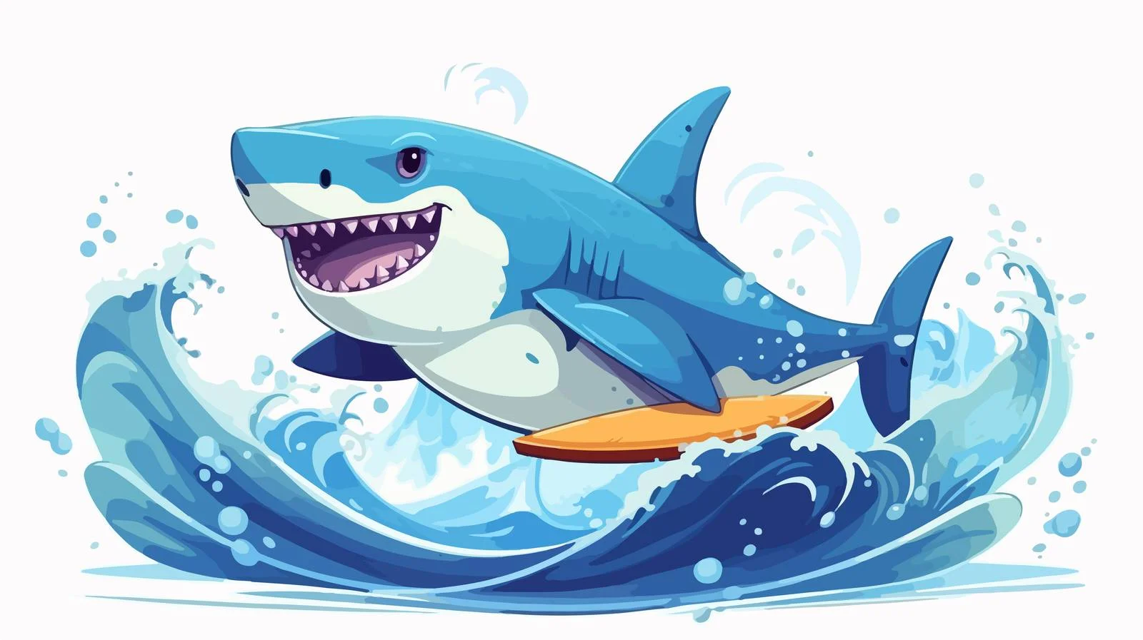 Shark Surfboard Vector Illustration — free download from Dotvec