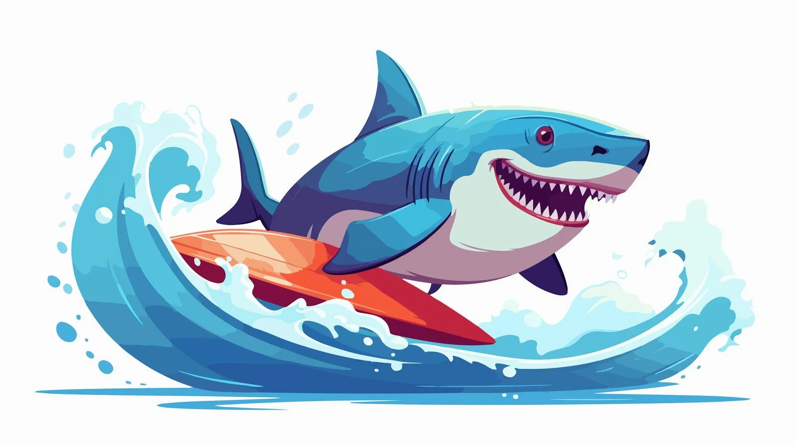 Shark Surfboard Vector Illustration — free download from Dotvec