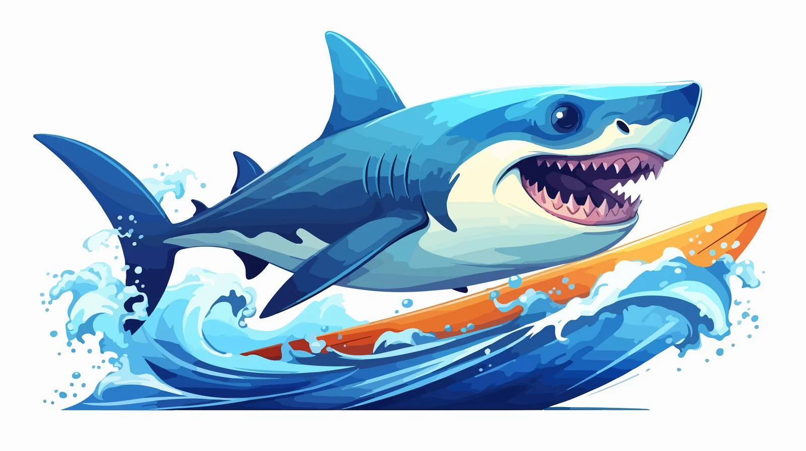 Shark Surfboard Vector Illustration — free download from Dotvec