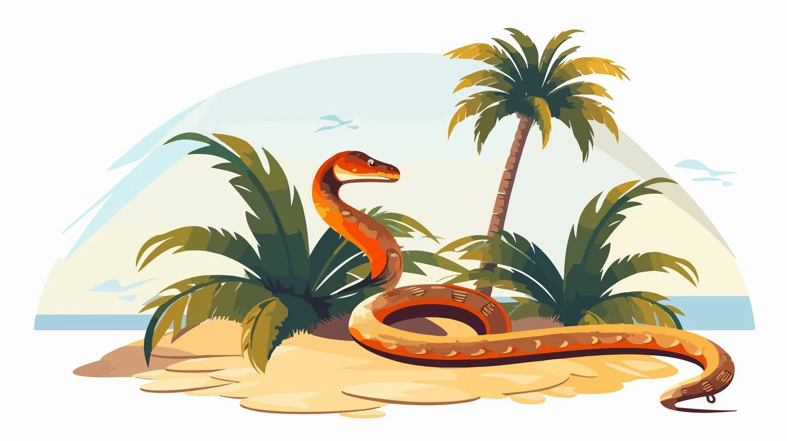 Tropical Serpent Illustration — free download from Dotvec