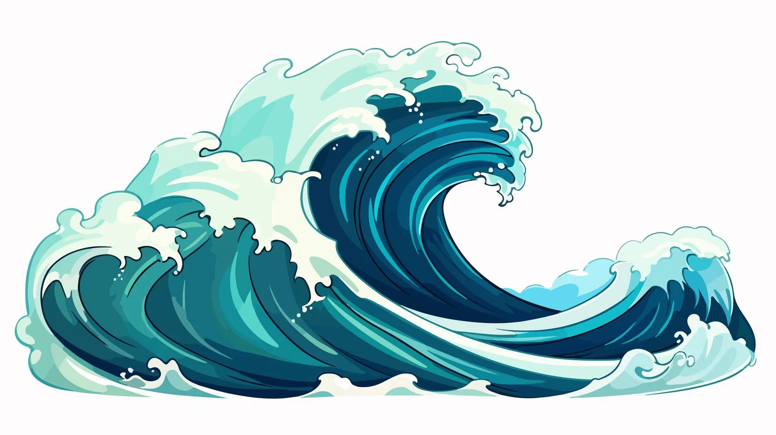 Ocean Wave Vector Illustration — free download from Dotvec