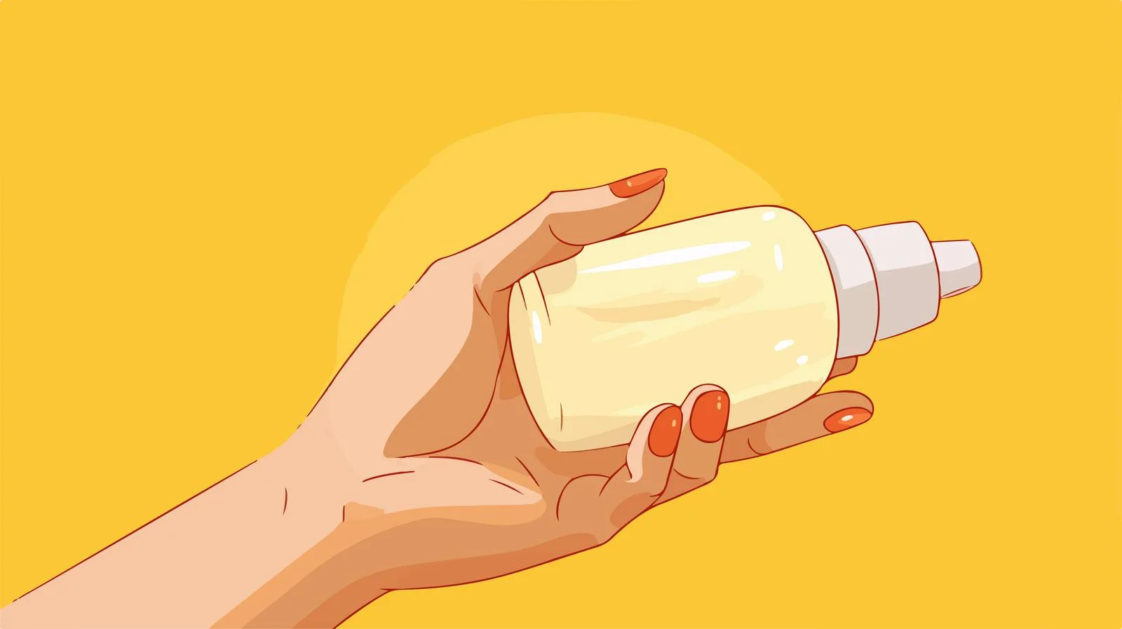 Woman's Hand Holding White Plastic Bottle — free download from Dotvec