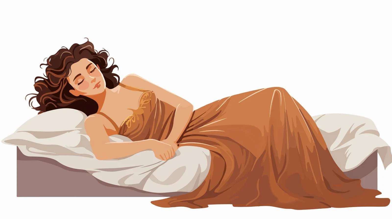 Young Greek Woman on Bed Gesturing — free download from Dotvec