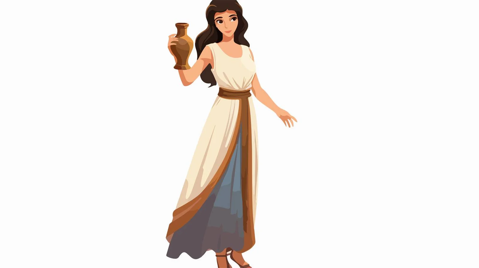 Ancient Greek Woman in Tunic — free download from Dotvec