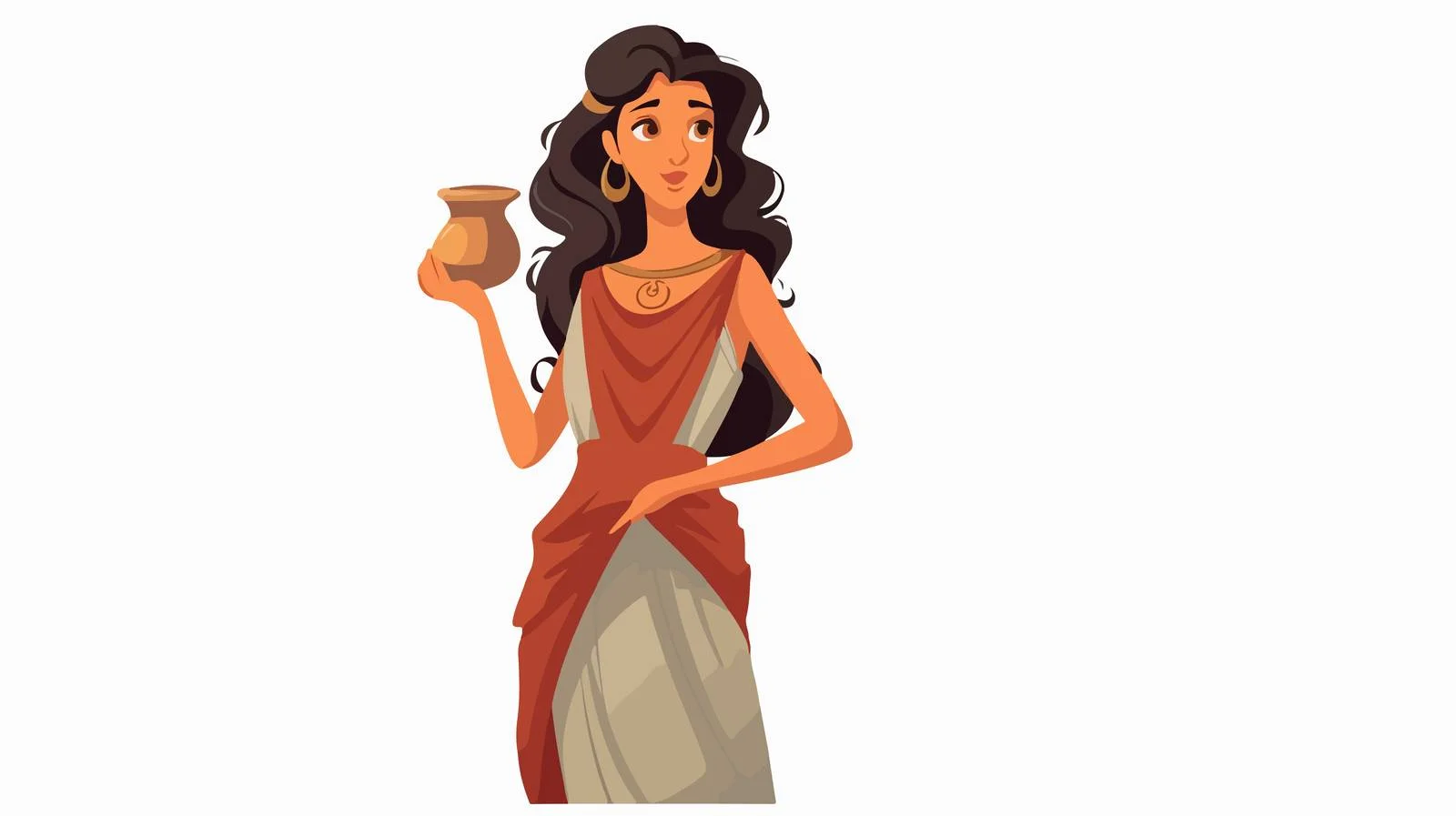 Ancient Greek Woman in Tunic — free download from Dotvec