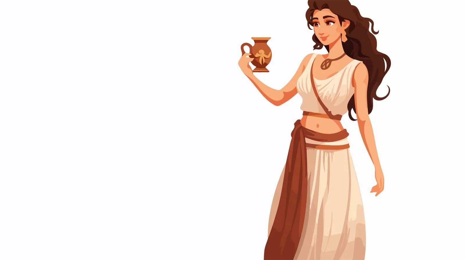 Ancient Greek Woman in Tunic — free download from Dotvec