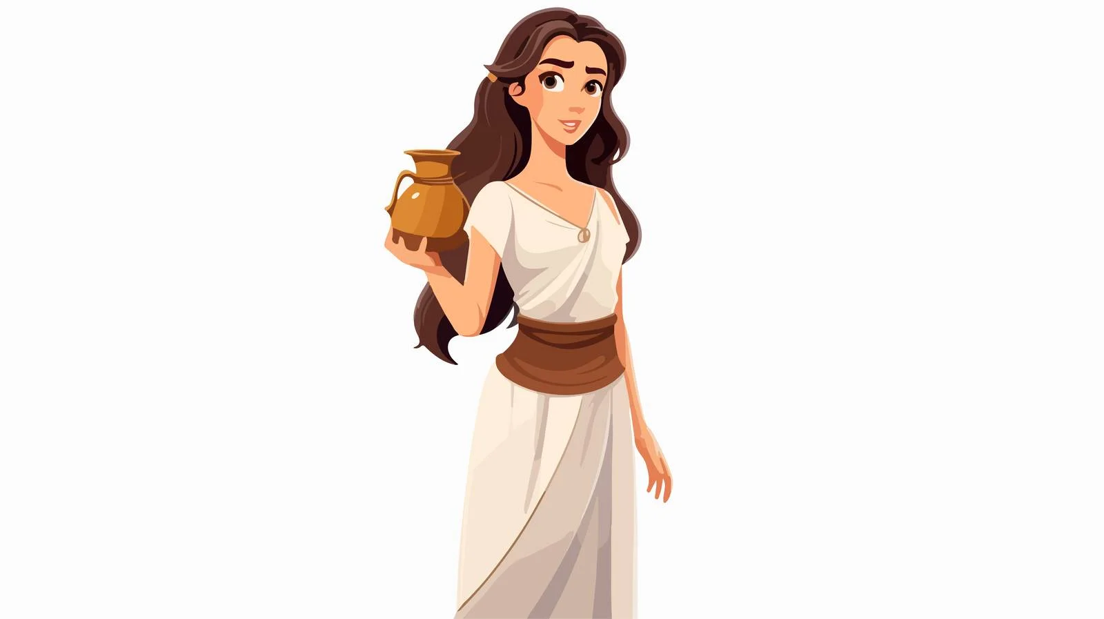 Ancient Greek Woman in Tunic Portrait — free download from Dotvec