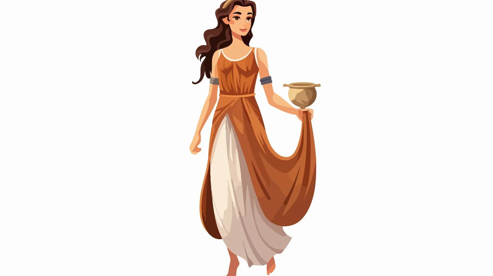 Ancient Greek Woman in Tunic Portrait — free download from Dotvec