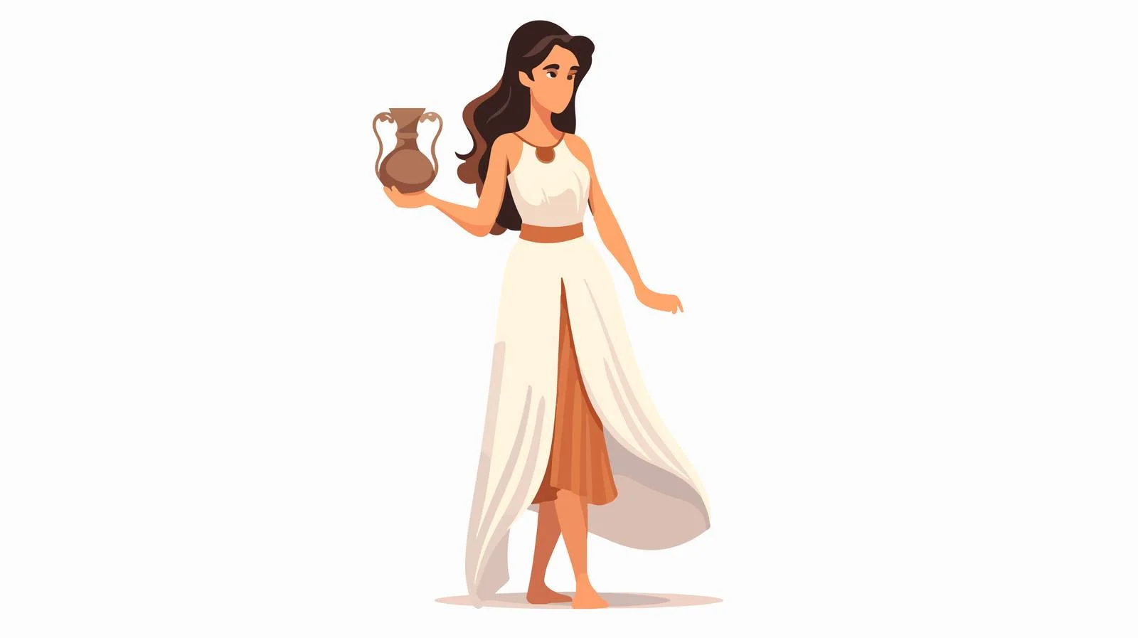 Ancient Greek Woman in Tunic Portrait — free download from Dotvec