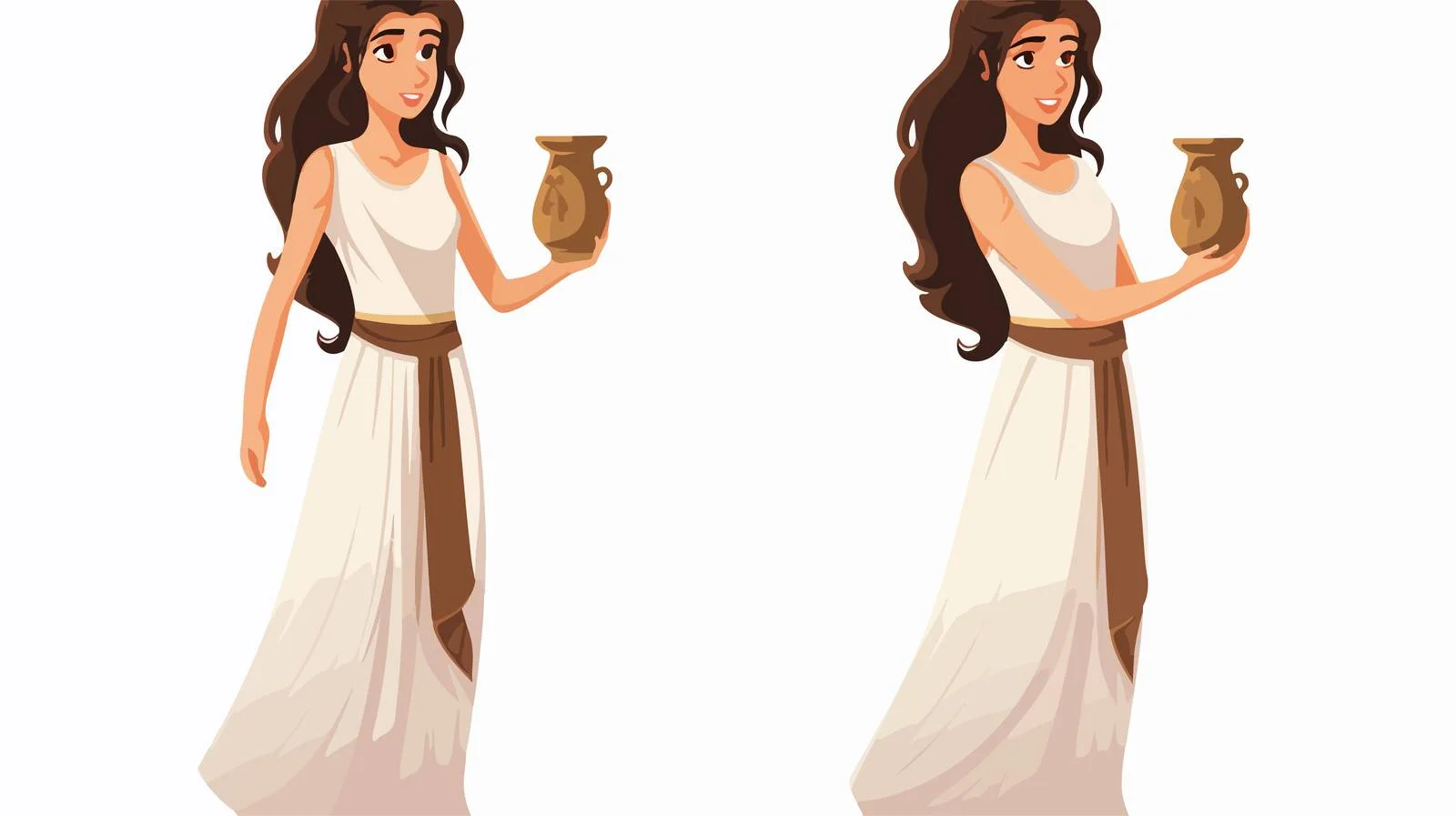 Ancient Greek Woman in Tunic — free download from Dotvec