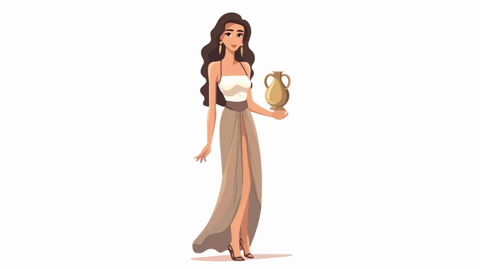 Ancient Greek Woman in Tunic Portrait — free download from Dotvec