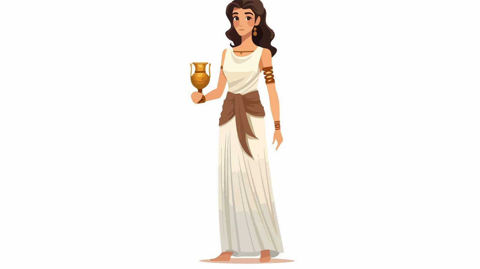 Ancient Greek Woman in Tunic — free download from Dotvec