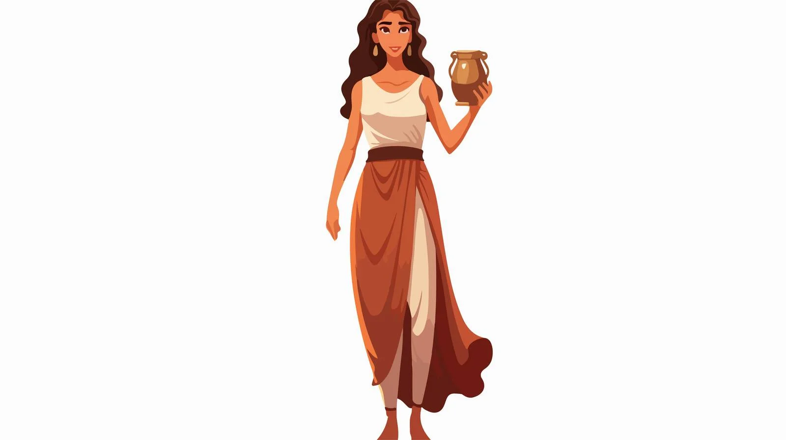 Ancient Greek Woman in Tunic — free download from Dotvec
