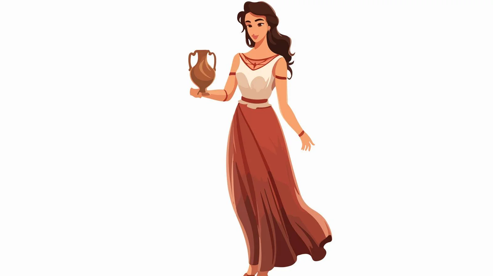 Ancient Greek Woman in Tunic Portrait — free download from Dotvec