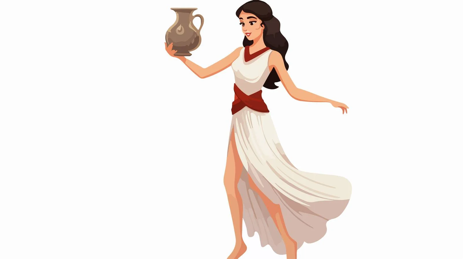 Ancient Greek Woman in Tunic Portrait — free download from Dotvec