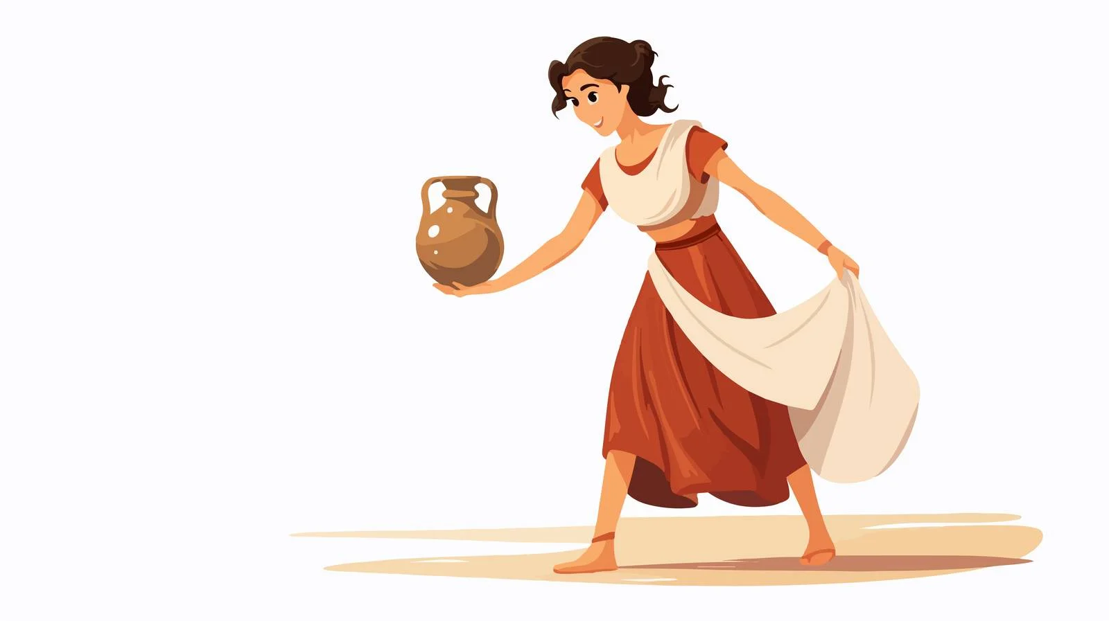 Ancient Greek Woman in Tunic Portrait — free download from Dotvec