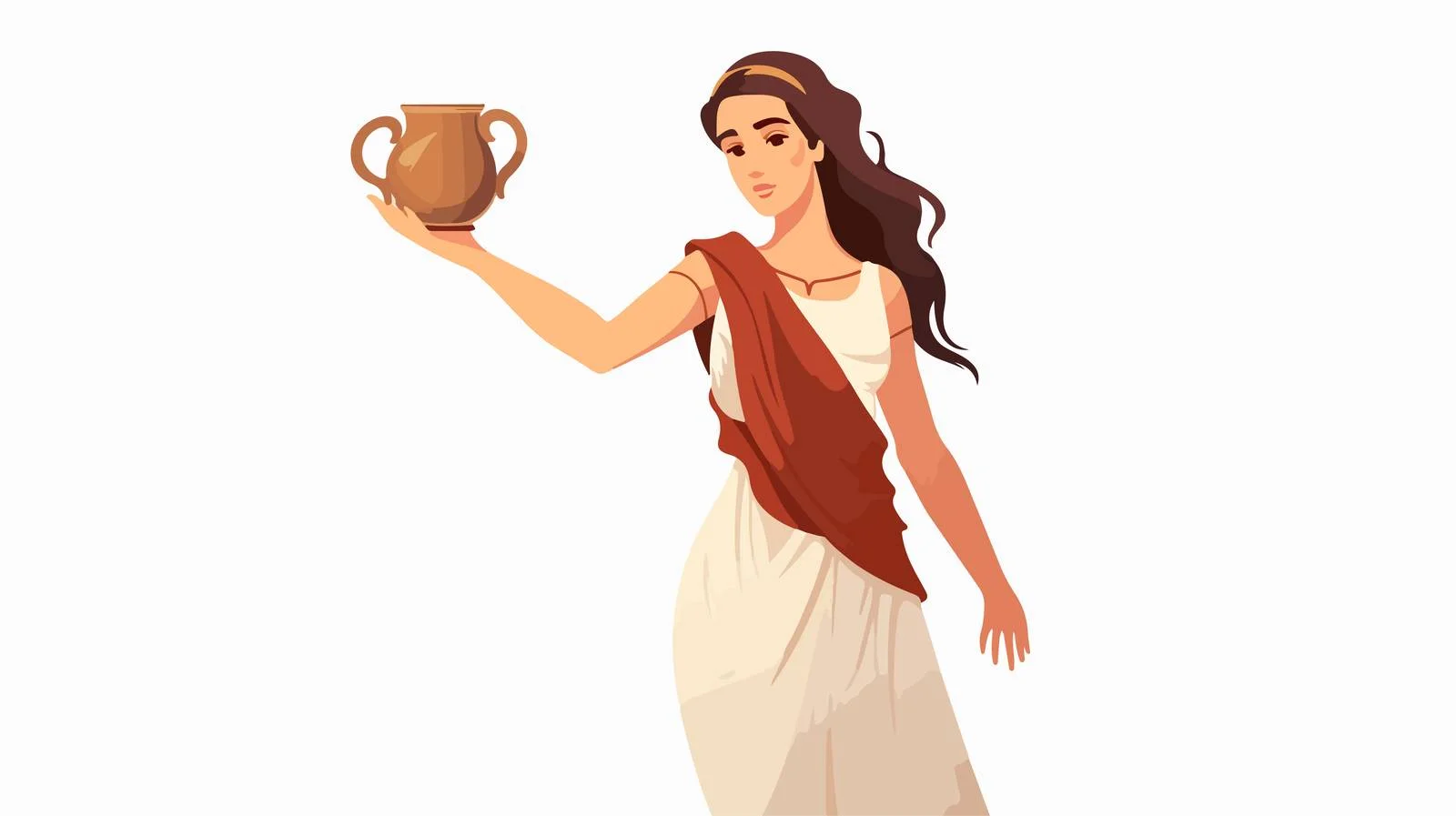 Ancient Greek Woman in Tunic Portrait — free download from Dotvec