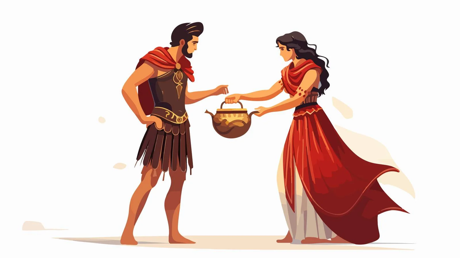 Ancient Greek Woman in Tunic Portrait — free download from Dotvec