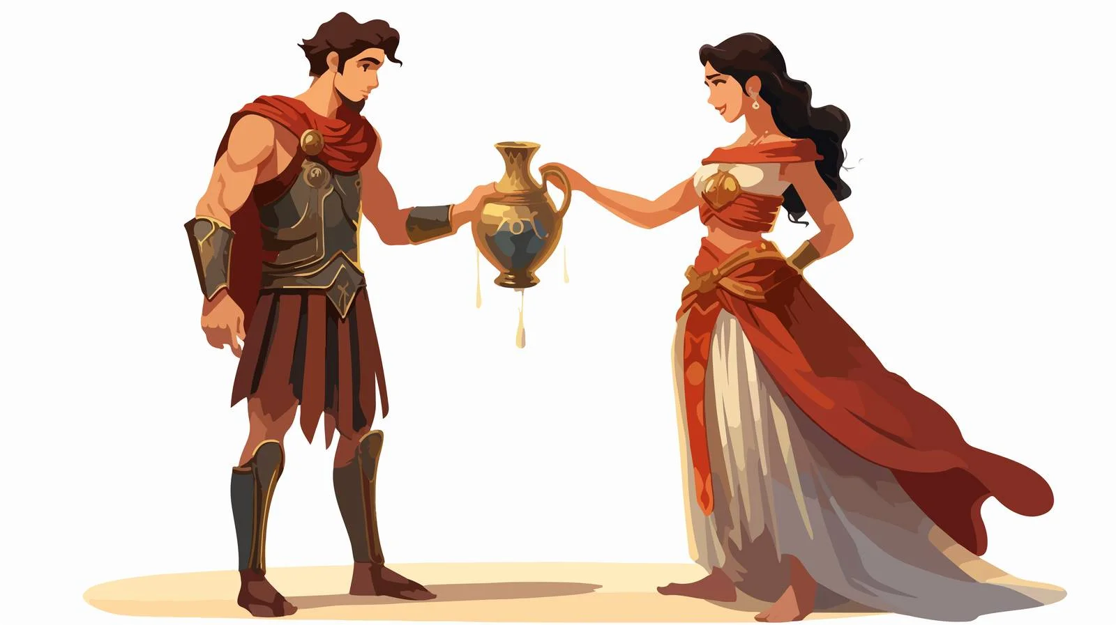Ancient Greek Woman in Tunic — free download from Dotvec