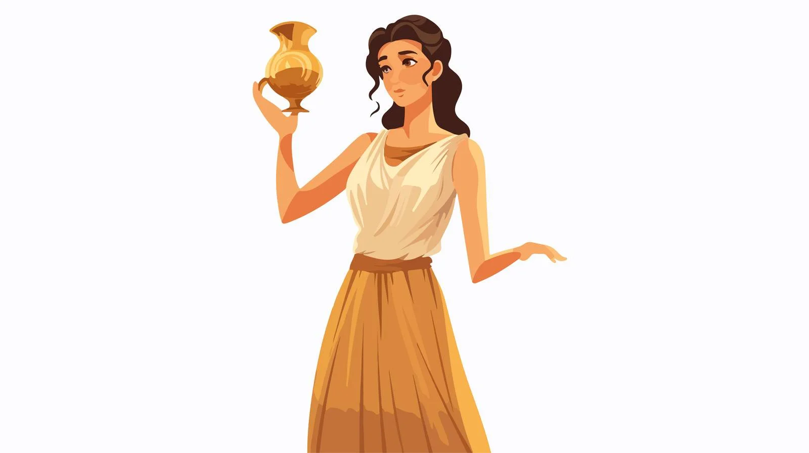 Ancient Greek Woman in Tunic Portrait — free download from Dotvec