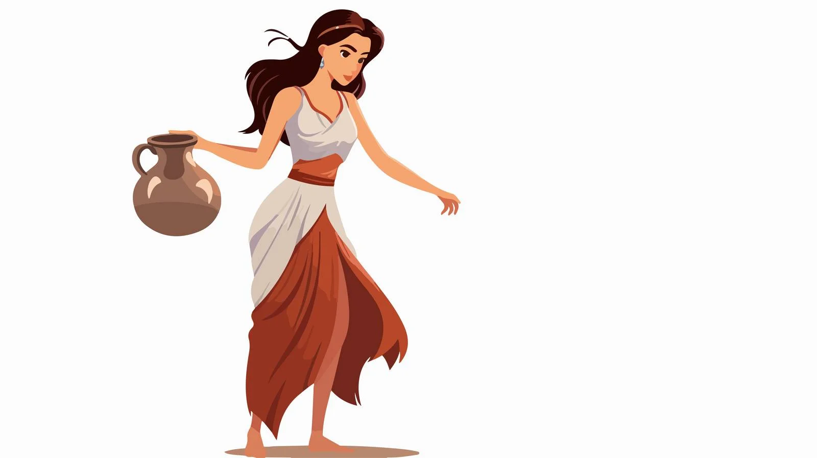 Ancient Greek Woman in Tunic Portrait — free download from Dotvec