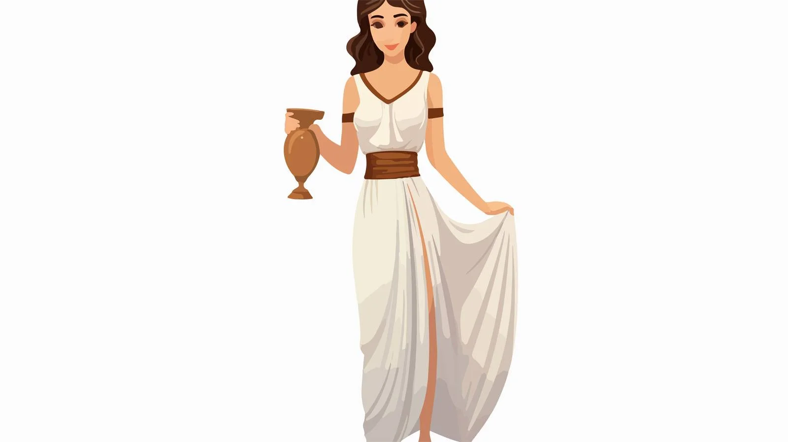 Ancient Greek Woman in Tunic Portrait — free download from Dotvec