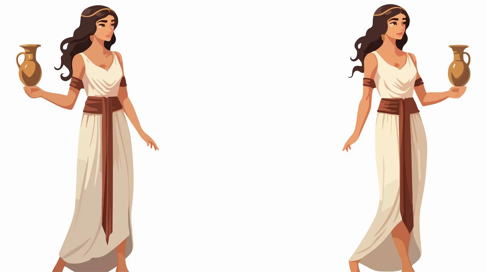 Ancient Greek Woman in Tunic — free download from Dotvec