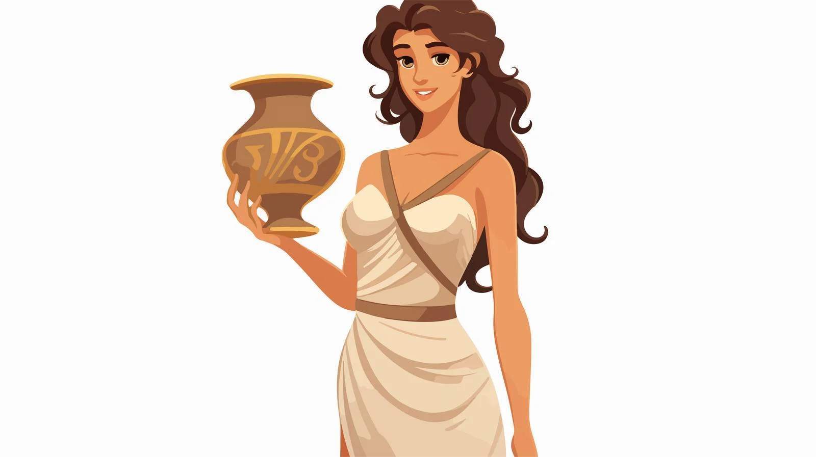 Ancient Greek Woman Holding Pose — free download from Dotvec
