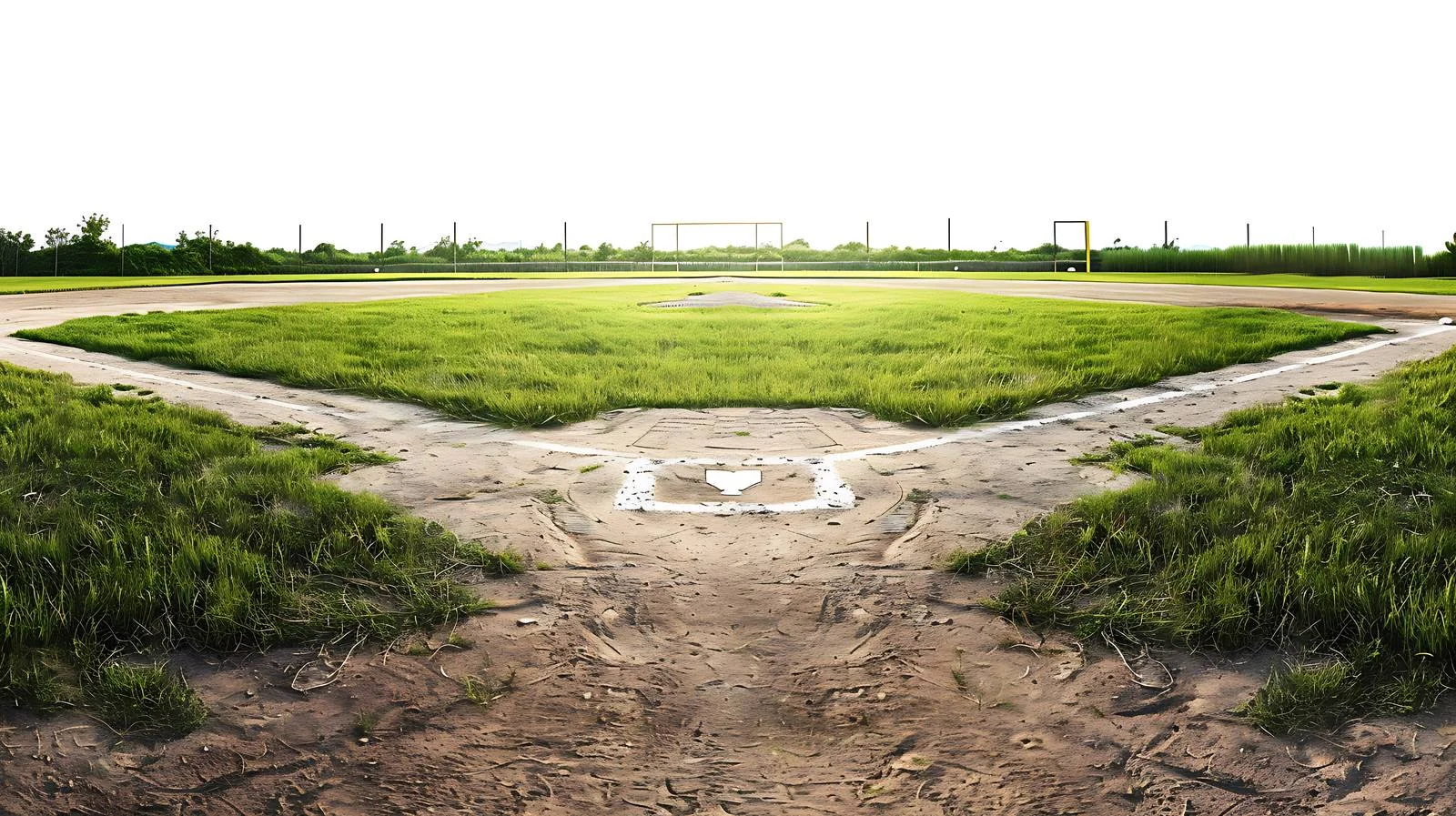 Youth baseball field viewed from home plate — free download from Dotvec